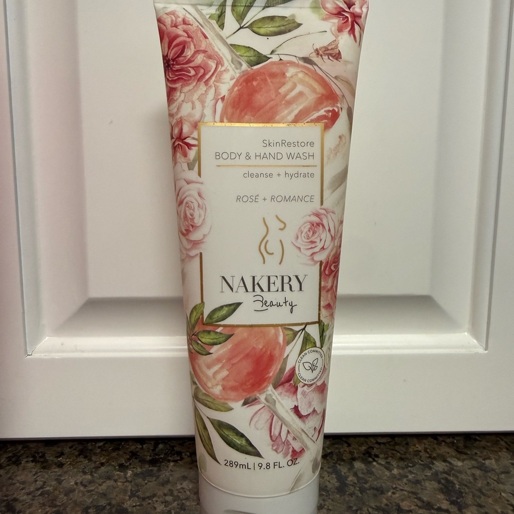 Nakery Beauty Skin Restore Body And Hand Wash Rose + Romance 9.8 OZ BRAND NEW
